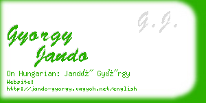 gyorgy jando business card